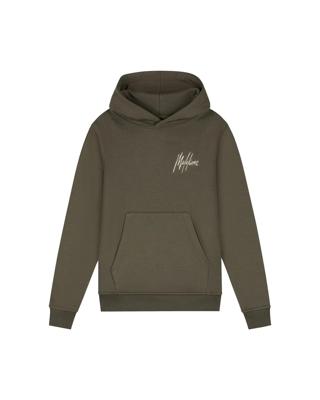 Malelions Striped Signature Trainingspak Kids Donkergroen - Maat 140 - Kleur: BeigeDonkergroen | Soccerfanshop