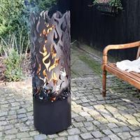 Esschert Design vuurton flames koolstofstaal zwart ff408 - thumbnail