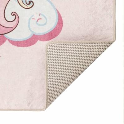 Kindervloerkleed eenhoorn wasbaar antislip 160x230 cm groen - thumbnail