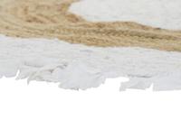Tapijt DKD Home Decor 140 x 140 x 1 cm Natuurlijk Beige Bruin Polyester Katoen Tropisch Jute Franjes - thumbnail
