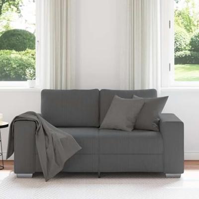 Loveseat bank 120 cm corduroy stof donkergrijs