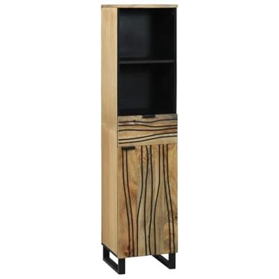 Badkamermeubelset met lade 4 pcs Bruin 38 x 33 x 160 cm