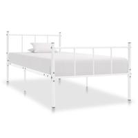 Bedframe metaal wit 90x200 cm - thumbnail