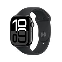 Apple Watch Series 10 (GPS 46 mm) Smartwatch - Kast van gitzwart aluminium - Zwart sportbandje (M/L). Conditie bijhouden, Ecg-app, always on Retina-display, waterbestendig - thumbnail