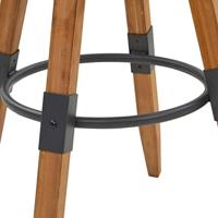 Barkrukken 2 st massief vurenhout - thumbnail