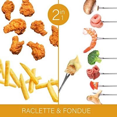 Bomann FFR 1290 Fondue-friteuse 1 l 840 W Met handmatige temperatuursinstelling Wit, Grijs