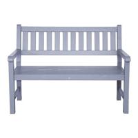 SenS-Line 2-zits Houten tuinbank Bordeaux 125 cm - grijs - thumbnail