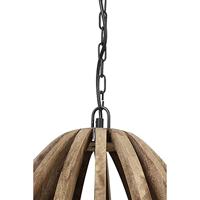 Light & Living Hanglamp 'Haranka' 38cm, Mangohout, kleur Chocoladebruin - thumbnail