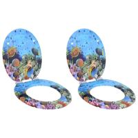 Zachte sluit toiletbril 2 pcs Diep Zee Blauw 44 x 38 cm - thumbnail