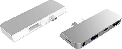Hyper Drive - USB-C Hub voor Surface PRO - 5-in-2 voor Microsoft Surface Pro 4/5/6 - HDMI 4K60Hz, USB-C 5Gbps, 2 x USB-A, MiniDP 4K60Hz - Zwart