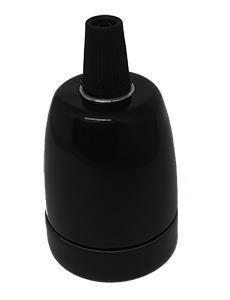 Lamphouder E27 porselein zwart - 6042951