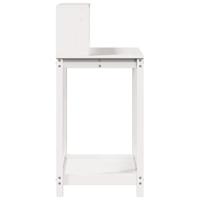 Oppottafel met schappen 82,5x50x109,5 cm massief grenenhout wit - thumbnail