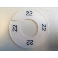 Maatring 9cm wit/zwart 22 - thumbnail