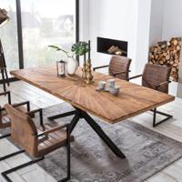 Artistiq Eettafel 'Latonja' Teakhout, 180 x 100cm, kleur Zwart - thumbnail