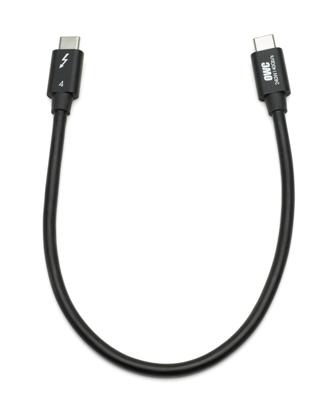 OWC 11,8-inch Thunderbolt 4 en USB-C-kabel met 40 GBPS gegevensoverdracht, 240 W opladen en 8K videomogelijkheid (zwart)
