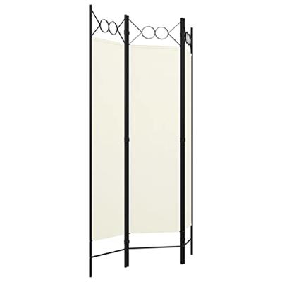 Kamerscherm met 3 panelen 120x180 cm crmewit