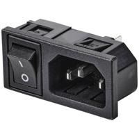 TRU COMPONENTS TC-10088392 Apparaatstekker (koud) Stekker, inbouw verticaal Totaal aantal polen: 3 10 A Zwart 1 stuk(s) - thumbnail