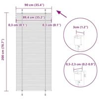 Pliss rolgordijn 90x200 cm stofbreedte 89,4 cm polyester crme - thumbnail