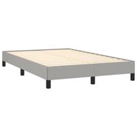 Boxspring met matras stof lichtgrijs 120x190 cm - thumbnail