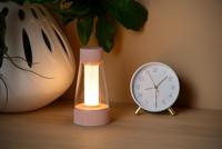 Lucide LORALI - Oplaadbare Tafellamp Binnen/Buiten - Accu/Batterij - Ø 7,7 cm - LED Dimb. - 1x1,2W 2600K/3000K - IP44 - Roze - thumbnail