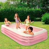 Intex Opblaasbaar zwembad family pool - roze - thumbnail