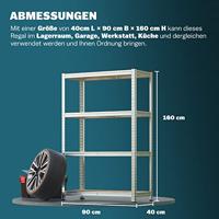 Monzana Opbergrek metaal tot 700kg draagkracht-monteren zonder schroeven (set van 2 stuks) - thumbnail