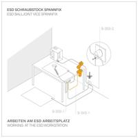 Bernstein Tools for Electronics Bernstein Werkzeugfabrik ESD Bankschroefvoet 9-261-ESD - thumbnail