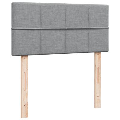 Boxspring met matras stof lichtgrijs 120x200 cm