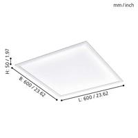 Eglo Vierkante plafondlampSalobrena-A 60x60 cm - 98203 - thumbnail