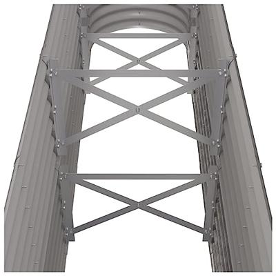 Plantenbak 260x40x68 cm gepoedercoat staal grijs