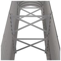 Plantenbak 260x40x68 cm gepoedercoat staal grijs - thumbnail