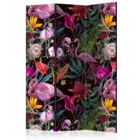 Vouwscherm / Kamerscherm - Prachtige kleuren, Flamingo 135x172cm, gemonteerd geleverd, dubbelzijdig geprint - thumbnail