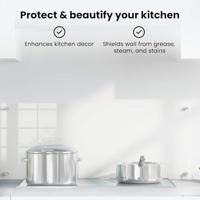 VidaXL Keuken achterwand doorzichtig 100 x 40 cm gehard glas - thumbnail