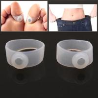 10 Pairs of Magnetic Losing Weight Toe Rings(White) - thumbnail