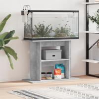 VidaXL Aquariumstandaard betongrijs 80x35x60 cm bewerkt hout - thumbnail