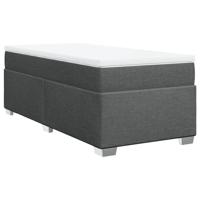 Boxspring met matras stof donkergrijs 90x200 cm - thumbnail