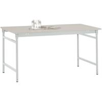 Manuflex BB3011.7035 Bijzettafel basis stationair met melamine tafelblad in lichtgrijs RAL 7035, bxdxh: 1000 x 600 x 780 mm Grijs-wit (RAL 7035) - thumbnail