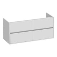 Brauer Adore - Onderkast - 120 cm - met 4 Softclose Lades Greeploos en 2 Sifon Uitsparingen - Hoogglans Wit - thumbnail