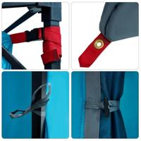 Tent met dak Anders met luchtopening Blauw en Zwart 290 x 288 cm - thumbnail