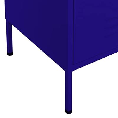 Opbergkast 80x35x101,5 cm staal marineblauw
