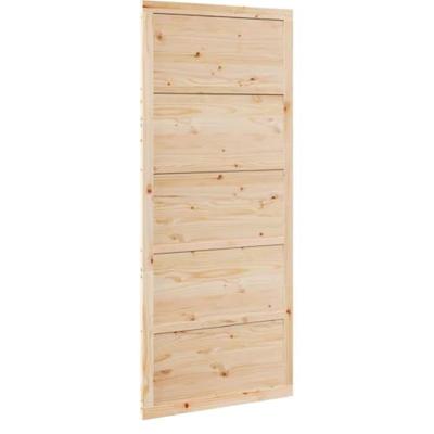 Schuifdeur Naturel 80 x 208 cm Massief grenenhout