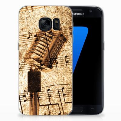 Samsung Galaxy S7 | Siliconen hoesje | met foto Bladmuziek