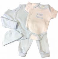 Soft Touch Babykleding Set Prince Blauw 4-delig Mt 50/56 - thumbnail