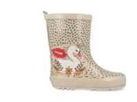 Go Bananas regenlaarzen beige dotjes en zwanen Maat - thumbnail