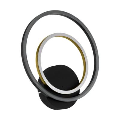 Stars of Light Wandlamp met ringenLanacera zwart met goud - 390088
