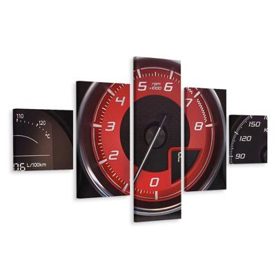 Schilderij - Sportief Dashboard, 5luik, Premium print