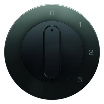 Berker draaiknop 3 standenschakelaar R1 R3 zwart 10962045