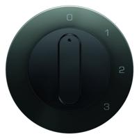 Berker draaiknop 3 standenschakelaar R1 R3 zwart 10962045 - thumbnail