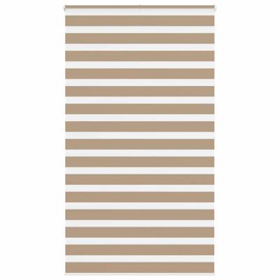 VidaXL Zebra blind 125x200 cm stofbreedte 120,9 cm polyester zandbruin VidaXL Zebra blind 125x200 cm stofbreedte 120,9 cm polyester zandbruin