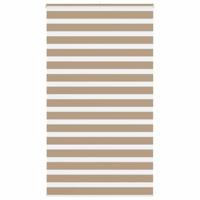VidaXL Zebra blind 125x200 cm stofbreedte 120,9 cm polyester zandbruin - thumbnail